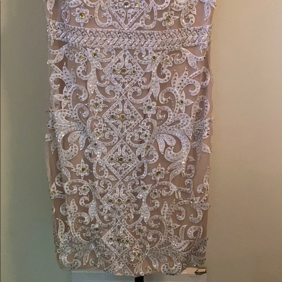 Beaded with crystals wedding dress - Picture 2 of 5